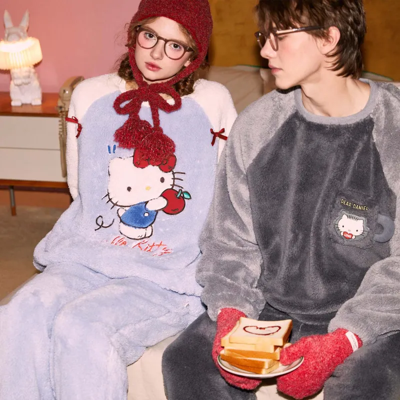 GUKOO x Sanrio Hello Kitty Pajama Set Men's Mist Gray-5