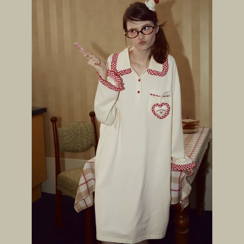 GUKOO x Hello Kitty Nightgown Women's Pearl White-4