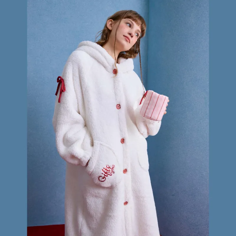 YSO Pajama Robe Women's Raw White-2