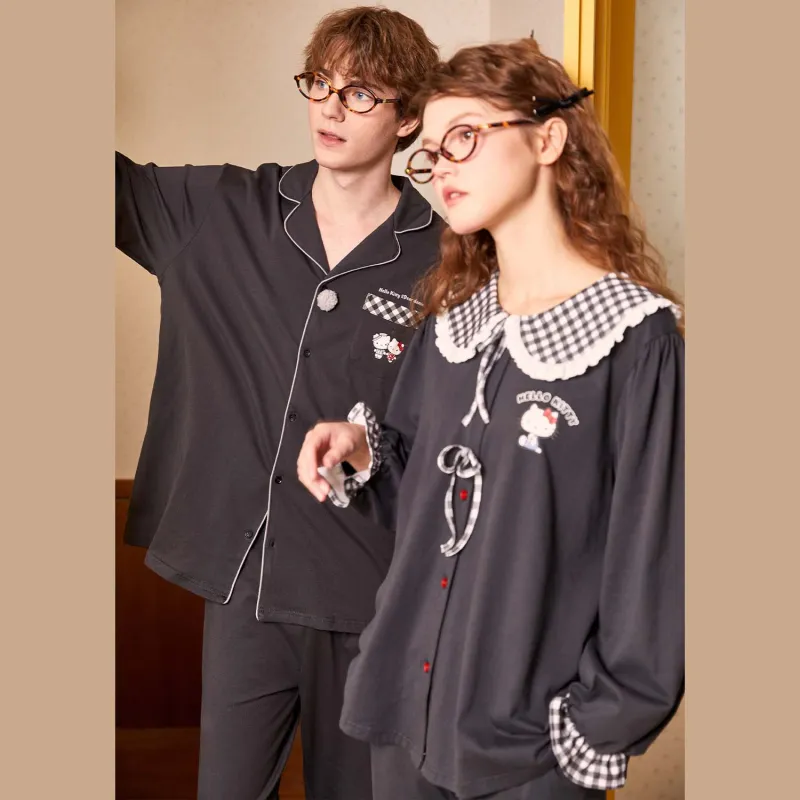 GUKOO x Hello Kitty Pajama Set Women's Graphite Gray-1