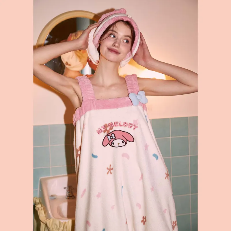 GUKOO x Sanrio Melodi Nightgown Women's Ecru-2