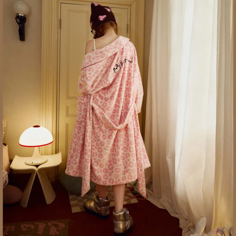GUKOO Pajama Robe Women's Cherry Blossom Pink-1