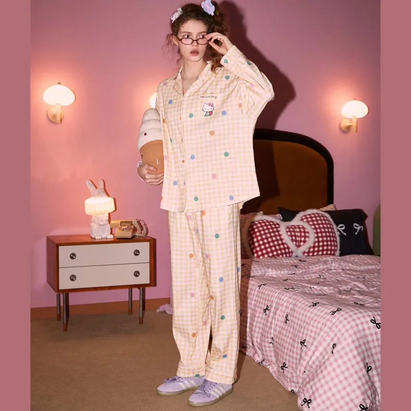 GUKOO x Sanrio Hello Kitty Pajama Set Women's Cheese Yellow-2
