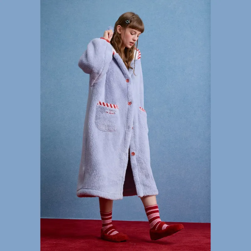 YSO Pajama Robe Women's Aqua Blue-2