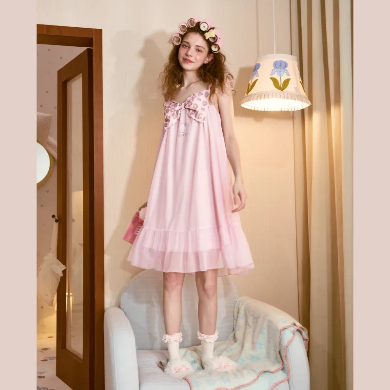 GUKOO x Hello Kitty Sanrio Series Nightgown Women's Mist Purple-2