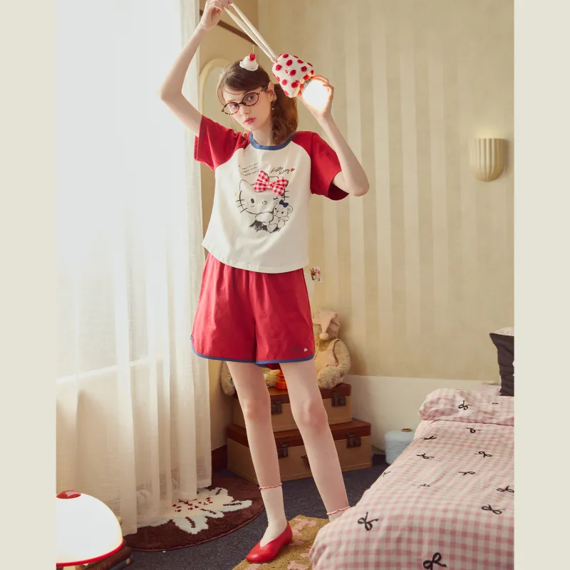 GUKOO x Hello Kitty Sanrio Series Pajama Set Women's-4
