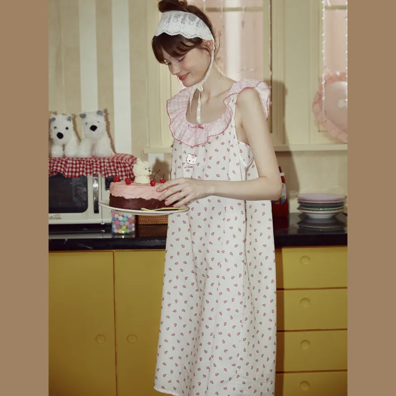 GUKOO x Hello Kitty Nightgown Women's Pearl Pink-3