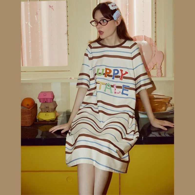 GUKOO Nightgown Women's Milk White-3