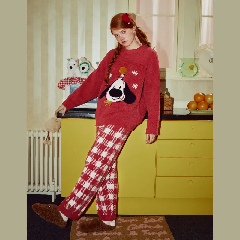 GUKOO Pajama Set Women's Jam Red-1