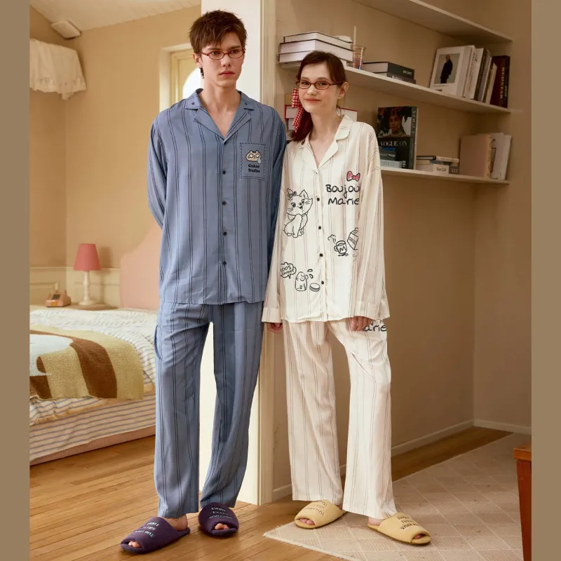 GUKOO Pajama Set Men's Dusty Blue-6