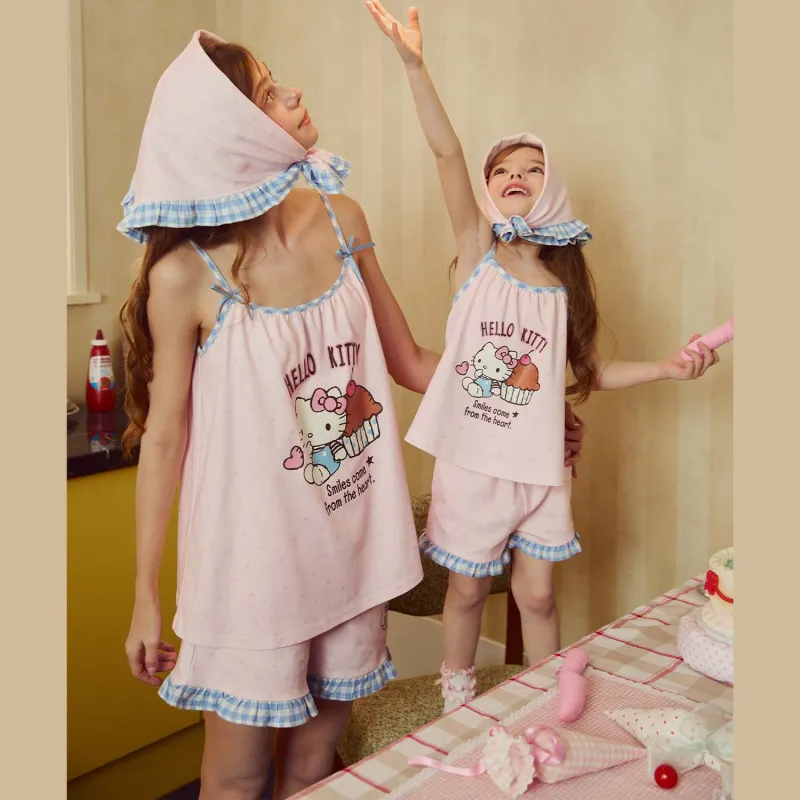 GUKOO x Hello Kitty Sanrio Series Pajama Set Women's Ballet Pink-2