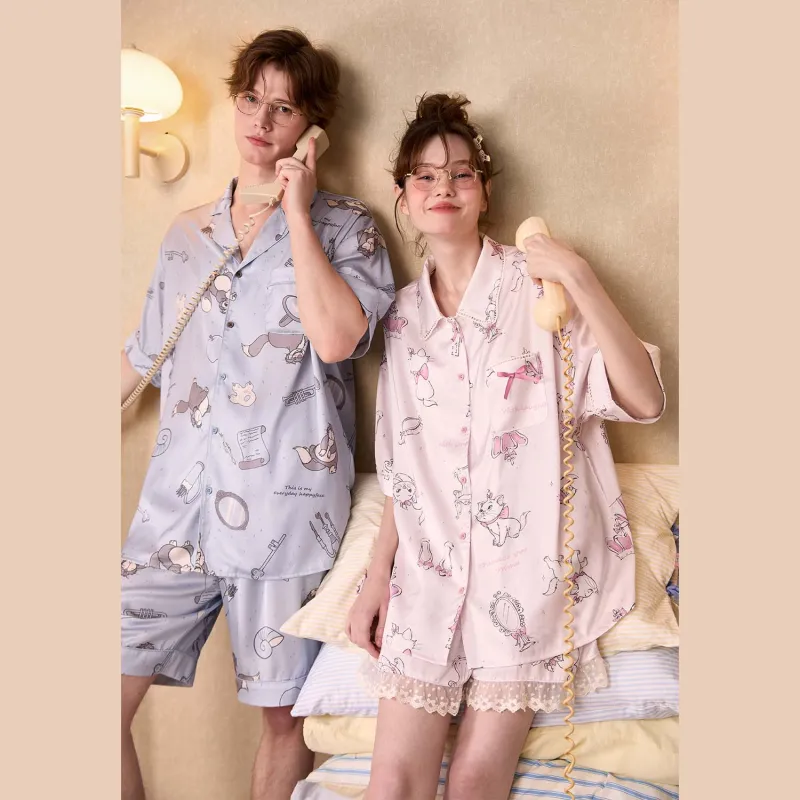 GUKOO x Disney Pajama Set Women's Light Rouge Pink-2