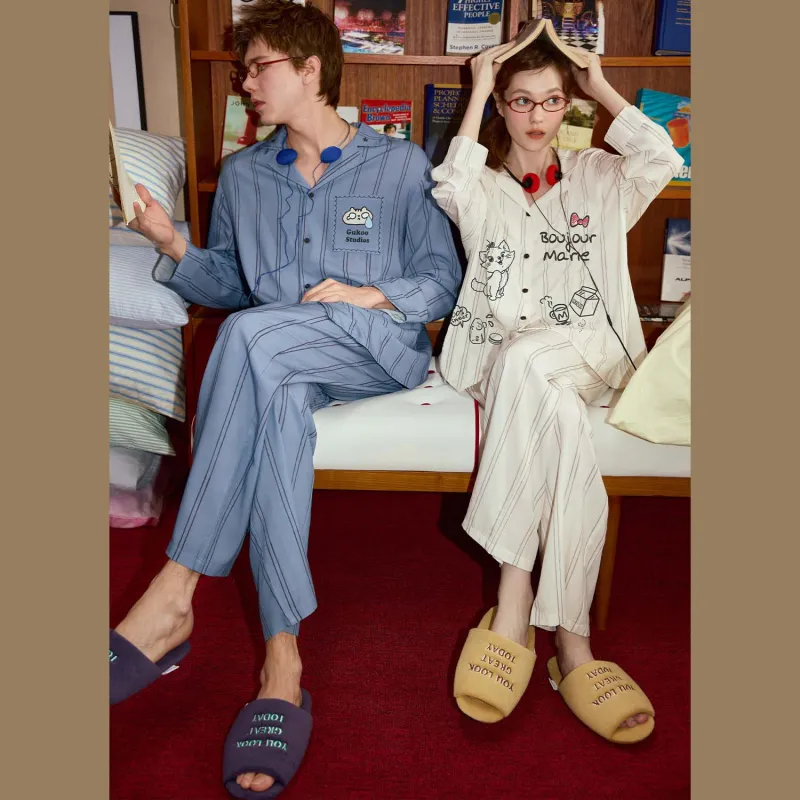 GUKOO Pajama Set Men's Dusty Blue-2