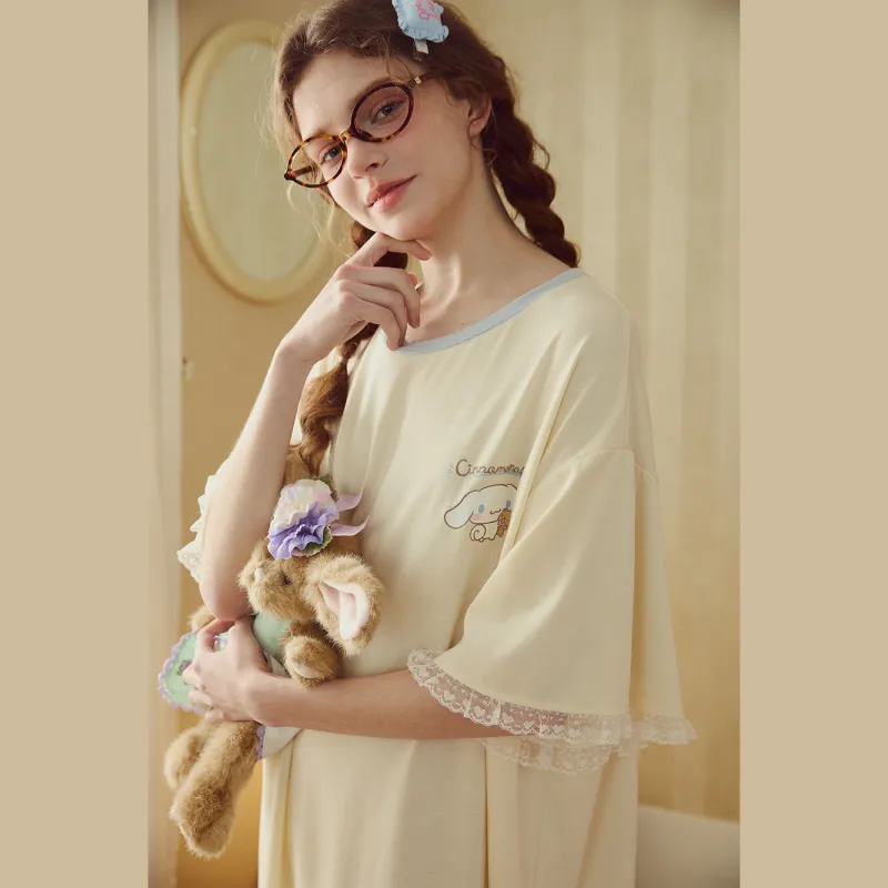 GUKOO x Sanrio/ Yugui Dog Nightgown Women's Malt Yellow-5