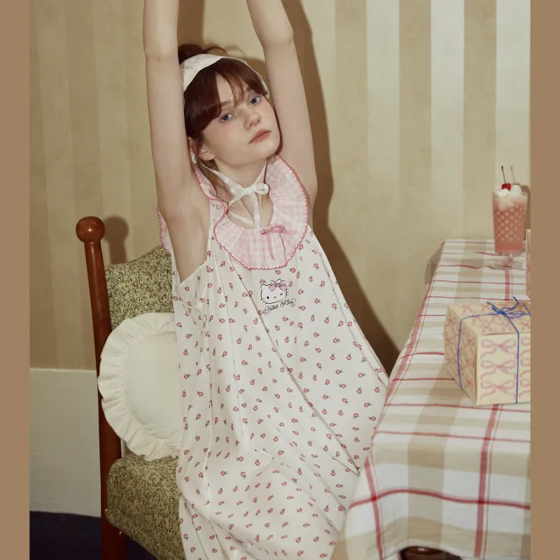 GUKOO x Hello Kitty Nightgown Women's Pearl Pink-5
