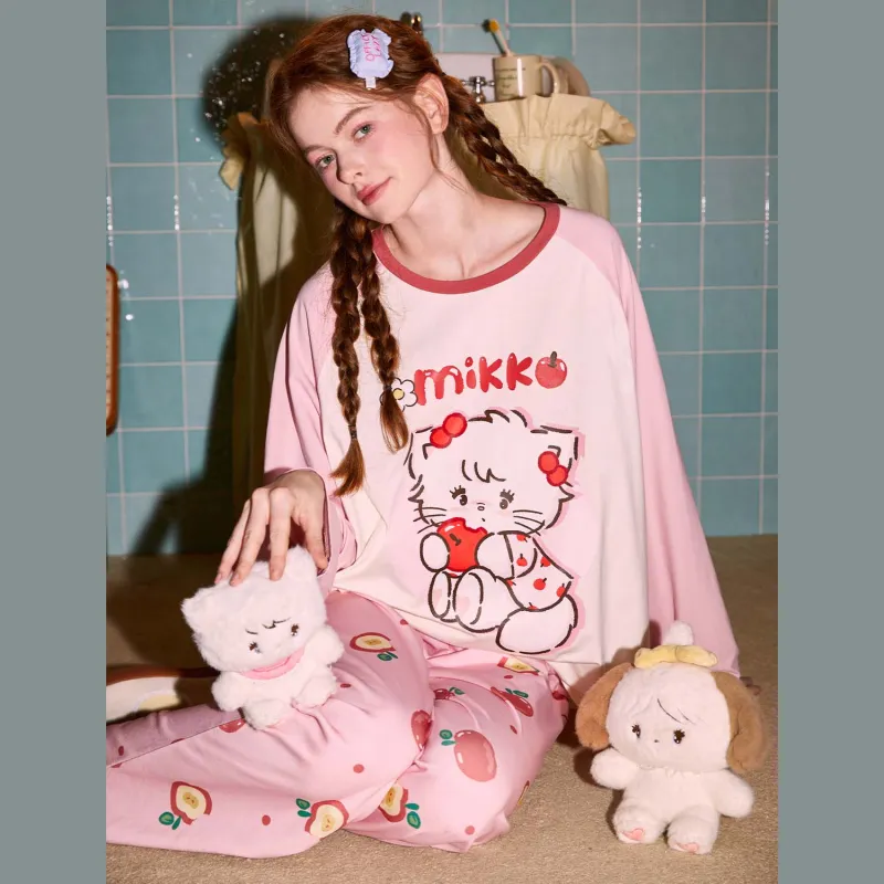 GUKOO x MIKKO Pajama Set Women's Pearl White-1