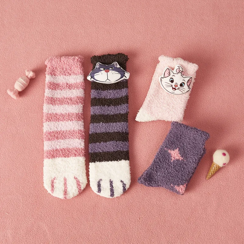 GUKOO x MALIMAO,LIANMINGKUAN GUKOO X Disney Mid Calf Socks Women's 2 Pack Pink-2
