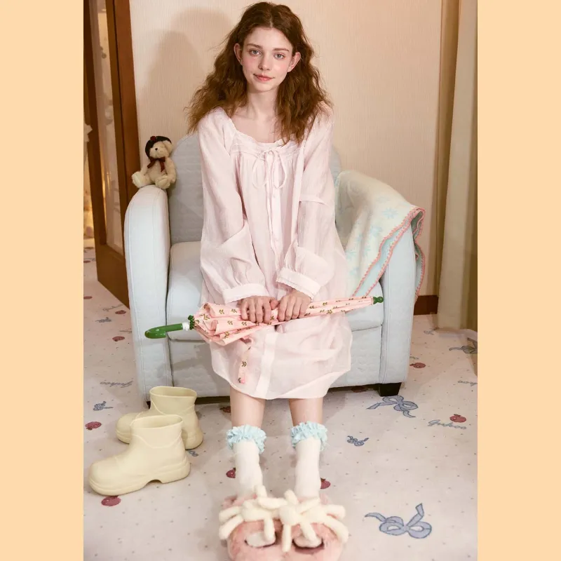 GUKOO Nightgown Women's Ballet Pink-4