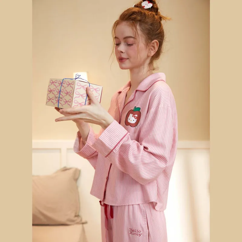 GUKOO x Hello Kitty Sanrio Series Pajama Set Women's Crystal Pink-4