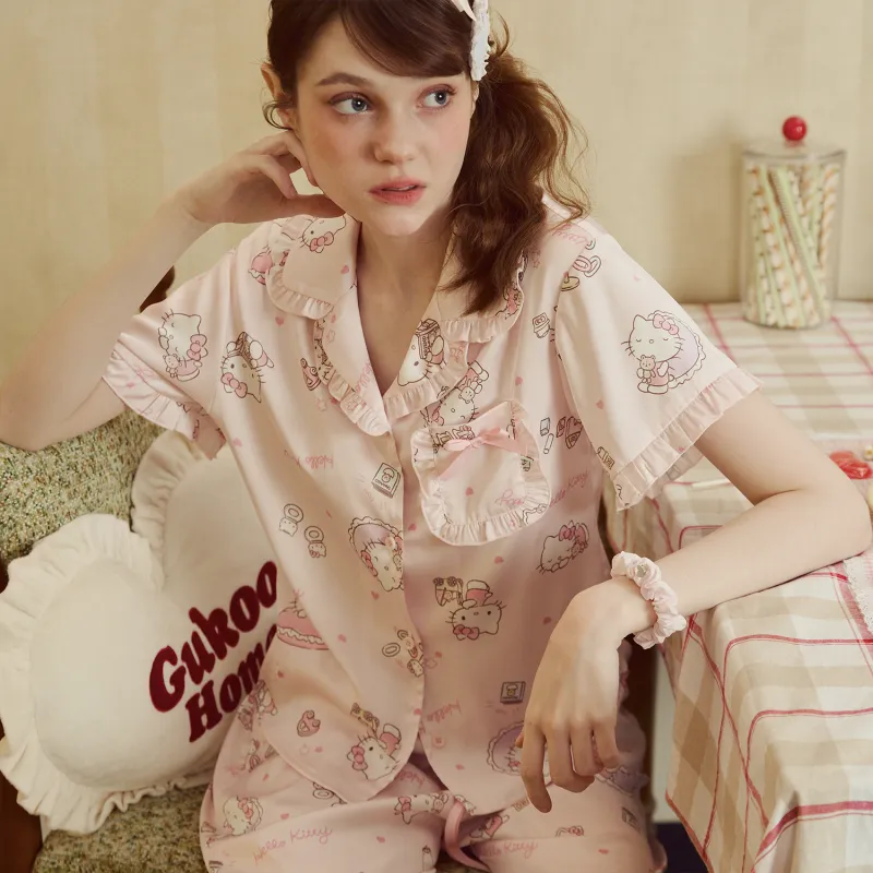 GUKOO x Hello Kitty/, Pajama Set Women's-5