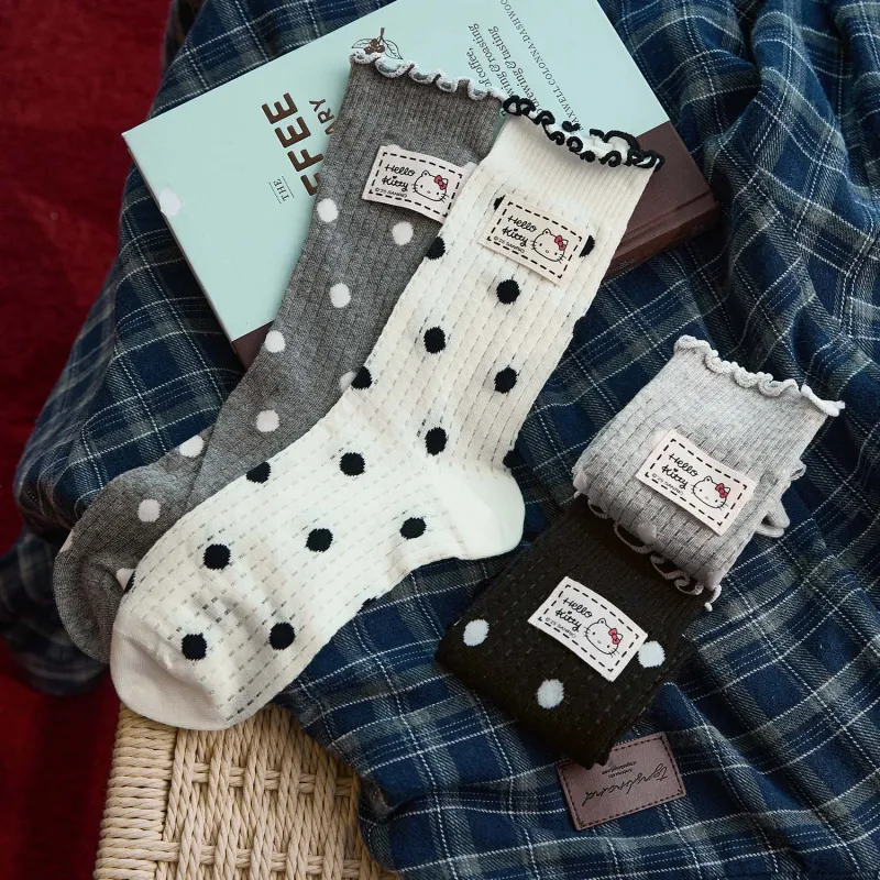 GUKOO x Hello Kitty Sanrio Series Mid Calf Socks Women's 3 Pack-1