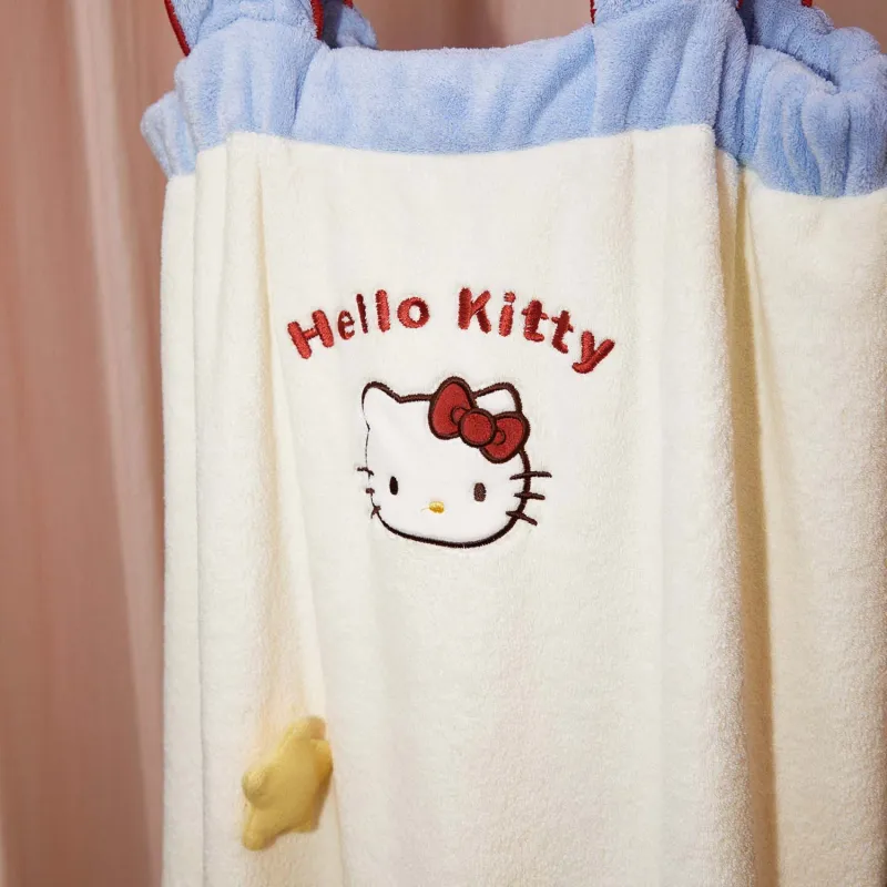 GUKOO x Hello Kitty Sanrio Series Bathrobes Women's Ecru-3