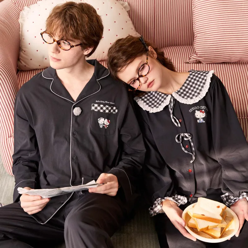 GUKOO x Hello Kitty Pajama Set Women's Graphite Gray-3