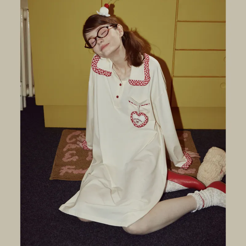 GUKOO x Hello Kitty Nightgown Women's Pearl White-5