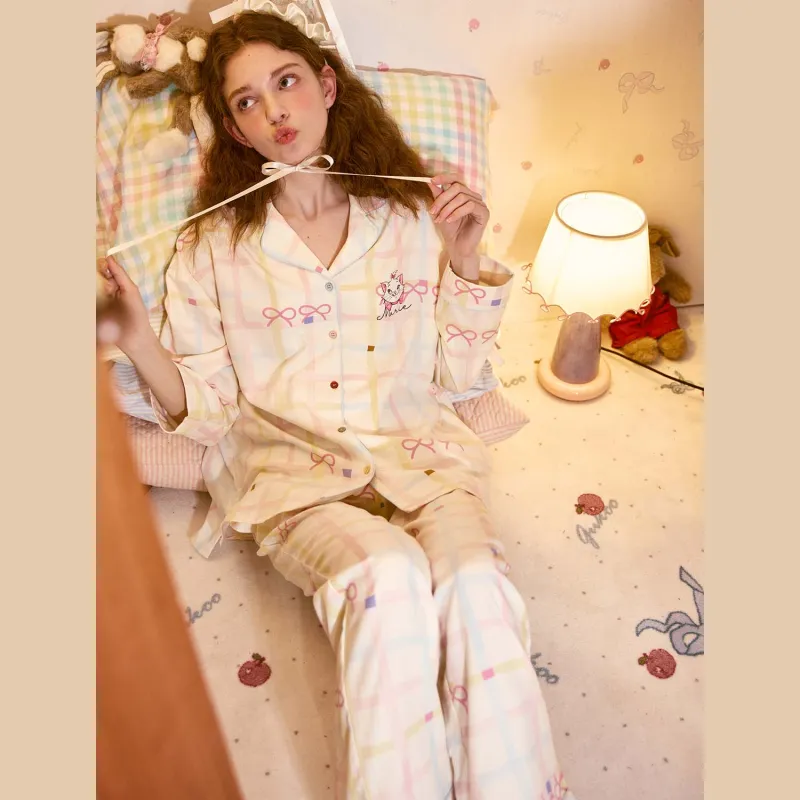 GUKOO x Disney Pajama Set Women's Light Yellow-4