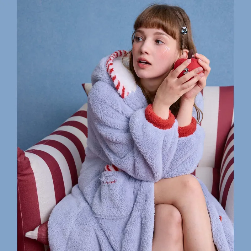YSO Pajama Robe Women's Aqua Blue-5