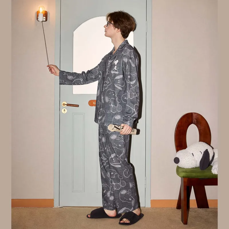 GUKOO Pajama Set Men's Mist Gray-1