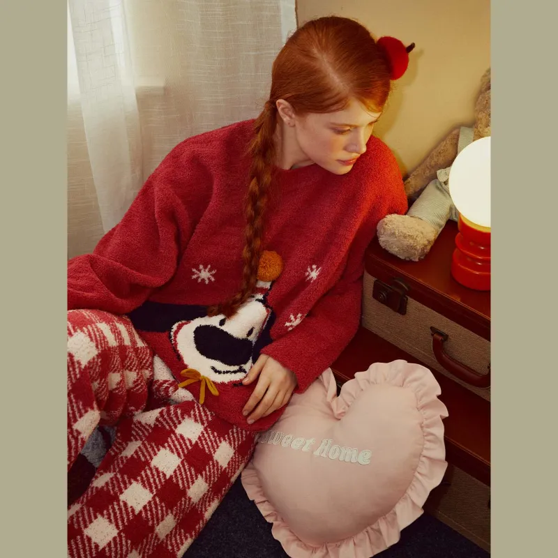 GUKOO Pajama Set Women's Jam Red-6