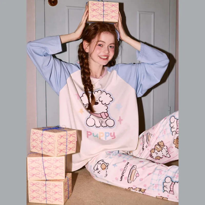 GUKOO Pajama Set Women's Pearl White-1