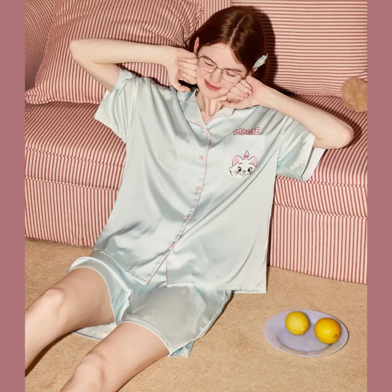 GUKOO x Disney Pajama Set Women's Light Aqua Green-5