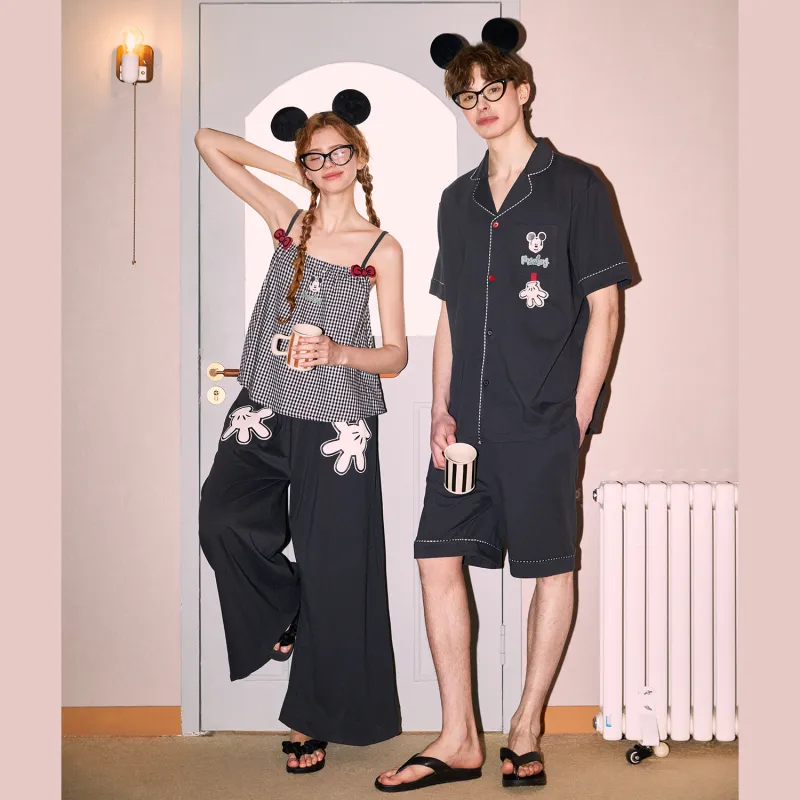 GUKOO x Disney Mickey Series Pajama Set Men's Graphite Gray-1