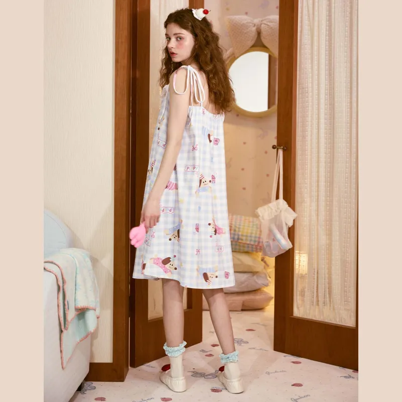 GUKOO Nightgown Women's Ocean Blue-2