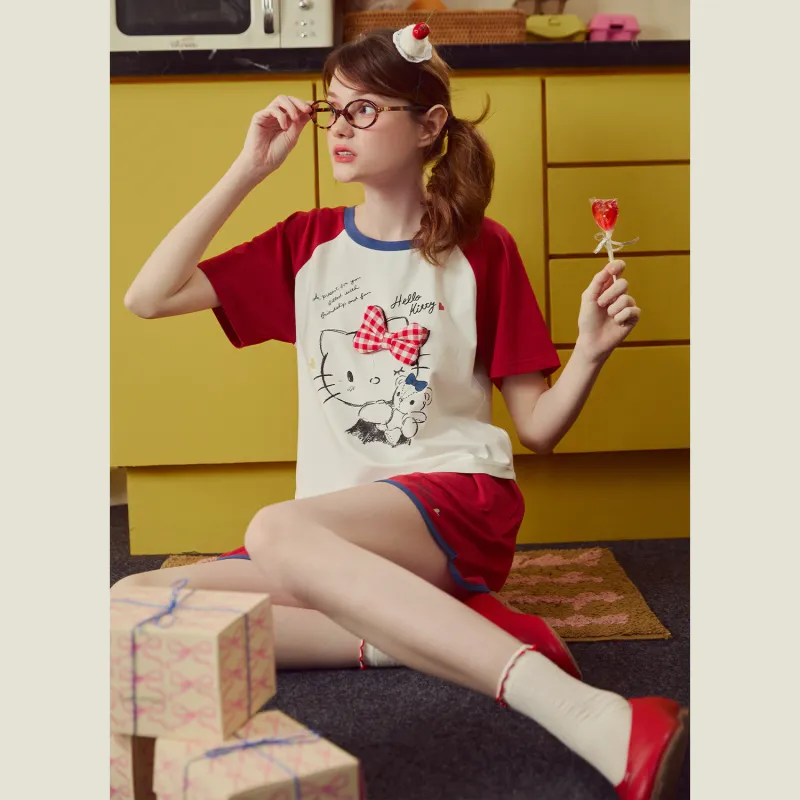 GUKOO x Hello Kitty Sanrio Series Pajama Set Women's-3