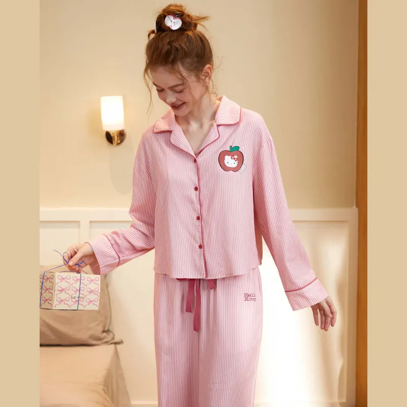 GUKOO x Hello Kitty Sanrio Series Pajama Set Women's Crystal Pink-1