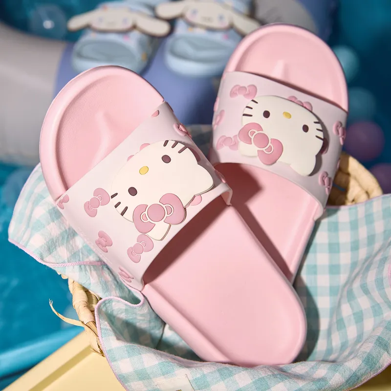 GUKOO x Hello Kitty/, Sanrio Series Slippers Peach Blossom Pink-2