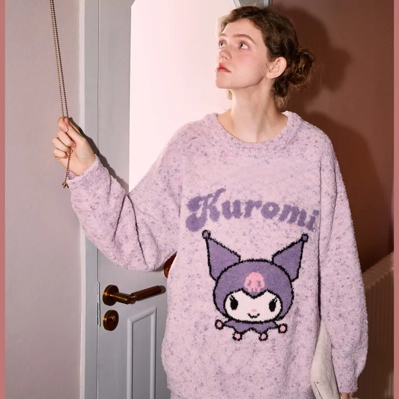 GUKOO x Sanrio Kulomi Pajama Set Women's Rose Purple-5