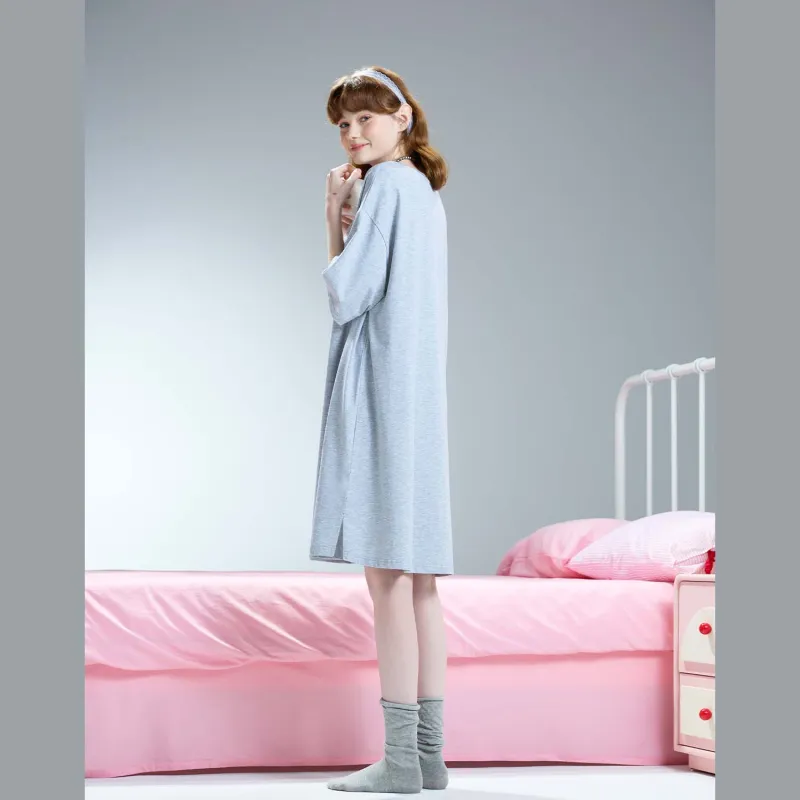 YSO Nightgown Women's Light Heather Gray-5