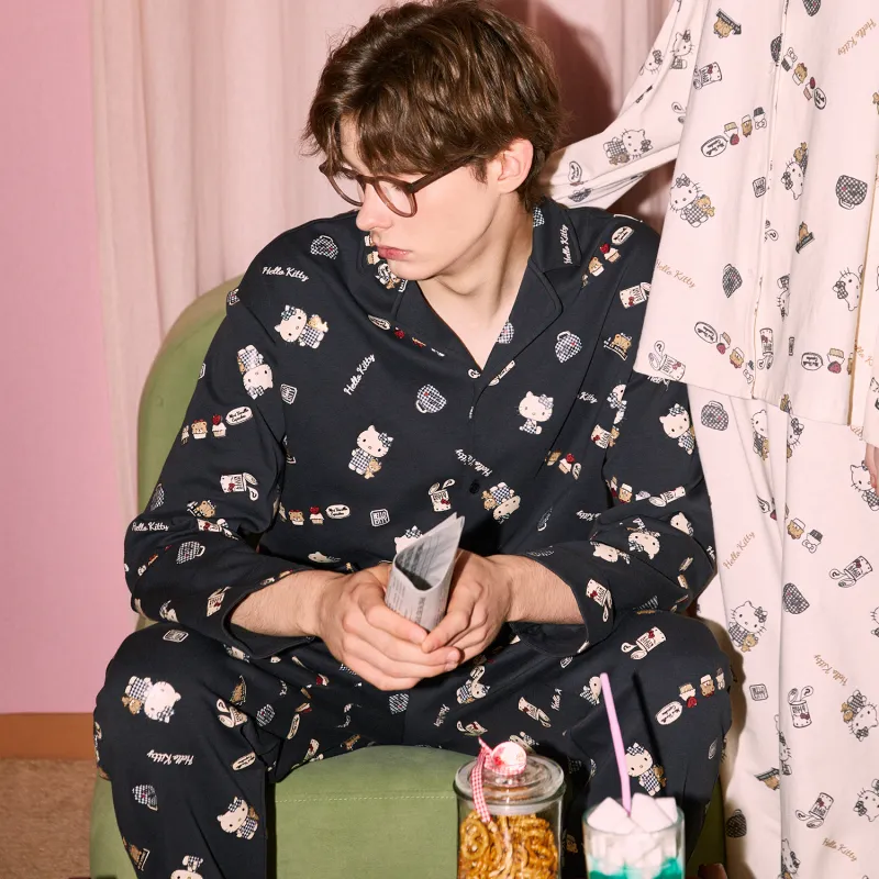 GUKOO Pajama Set Men's Dark Gray-3