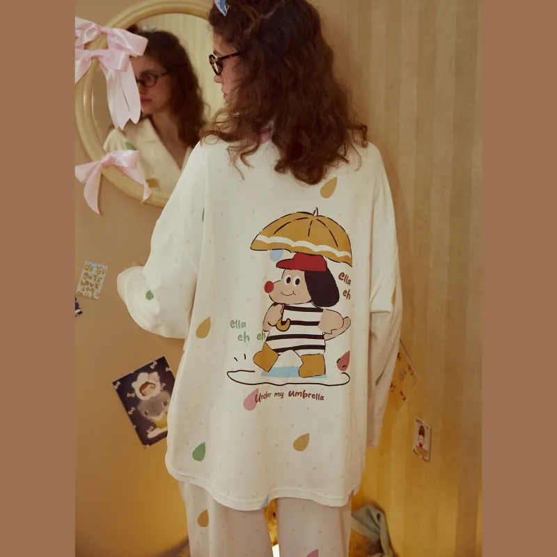 GUKOO Pajama Set Women's Light Yellow-6