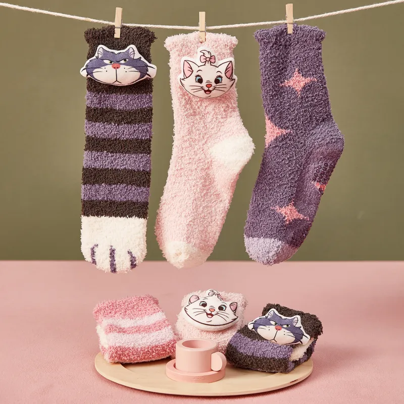 GUKOO x MALIMAO,LIANMINGKUAN GUKOO X Disney Mid Calf Socks Women's 2 Pack Pink-1