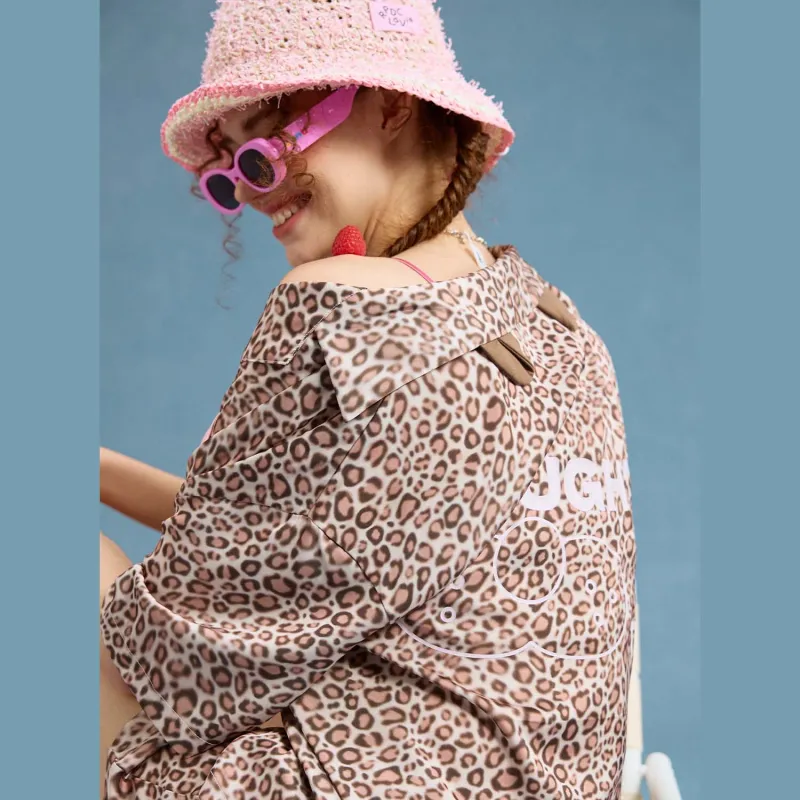 YSO Cool Cat Series Pajama Set Women's Latte Brown-5