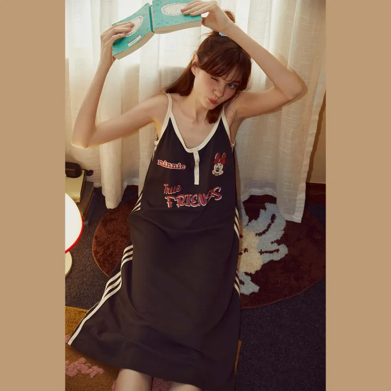 GUKOO x Disney Mickey Series Nightgown Women's Graphite Gray-5