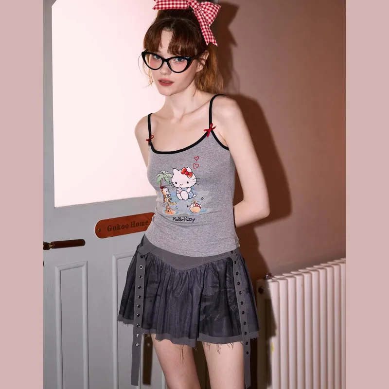 GUKOO x Hello Kitty Camisole Women's Smoke Gray-2