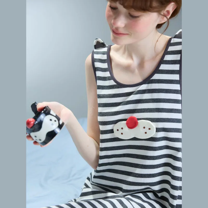 YSO Cool Cat Series Nightgown Women's Carbon Gray-5
