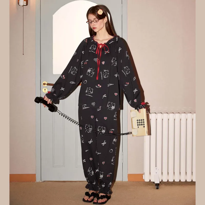 GUKOO x Mikko Pajama Set Women's Graphite Gray-5