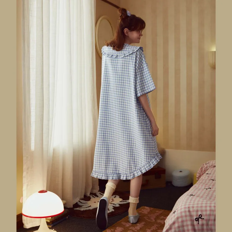 GUKOO x Sanrio/ Yugui Dog Nightgown Women's Sky Blue-2
